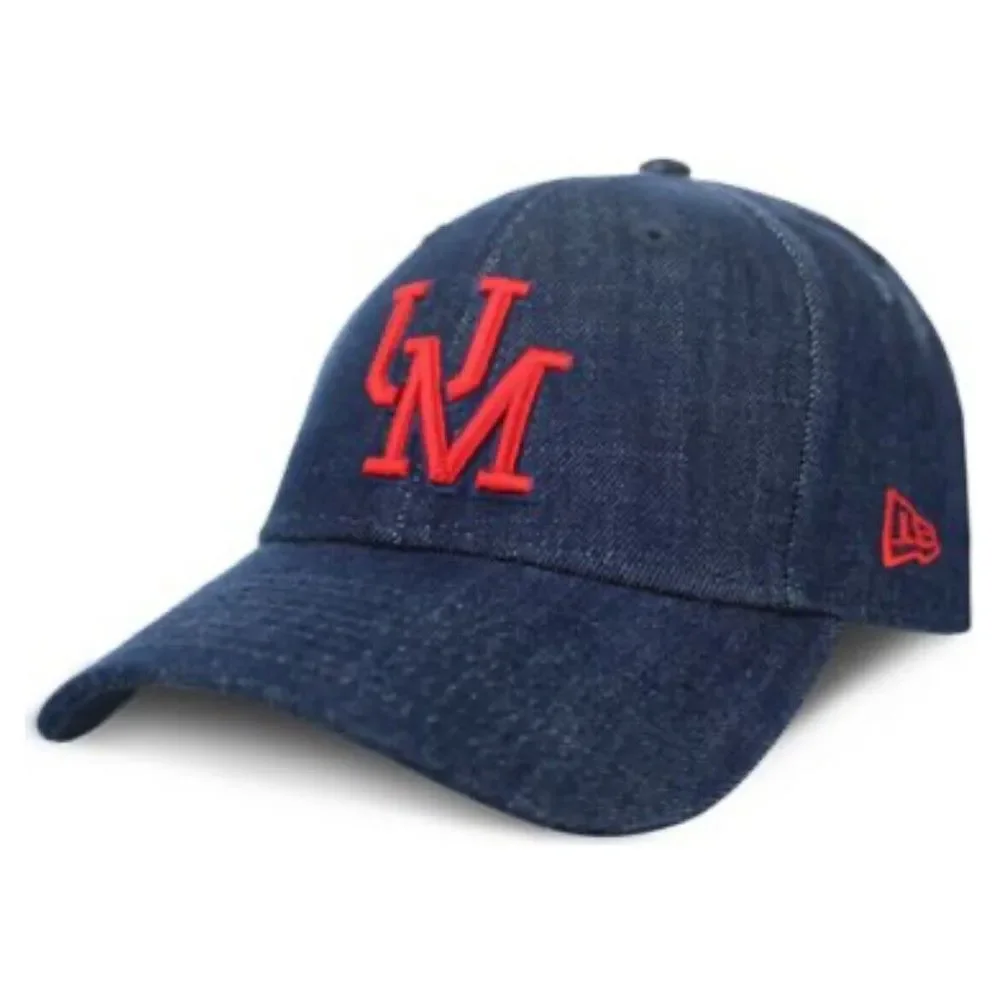 New Era Ole Miss Rebels Vault 9FORTY‎ Adjustable Hat Cap Blue Denim NCAA College
